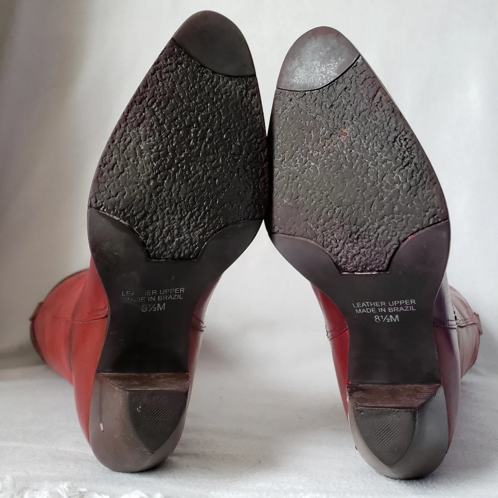 Vintage Red Heeled Boots - Picture 14 of 15
